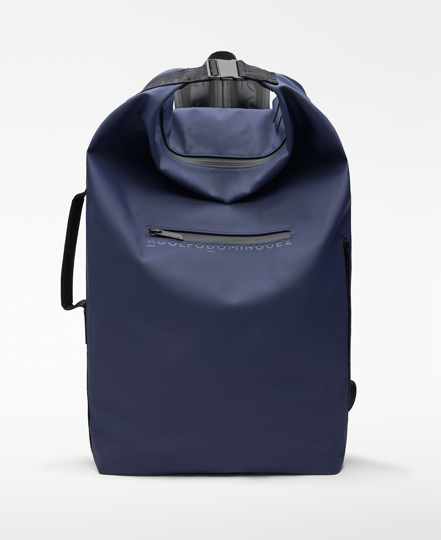 mochila rectangular azul marino hombre