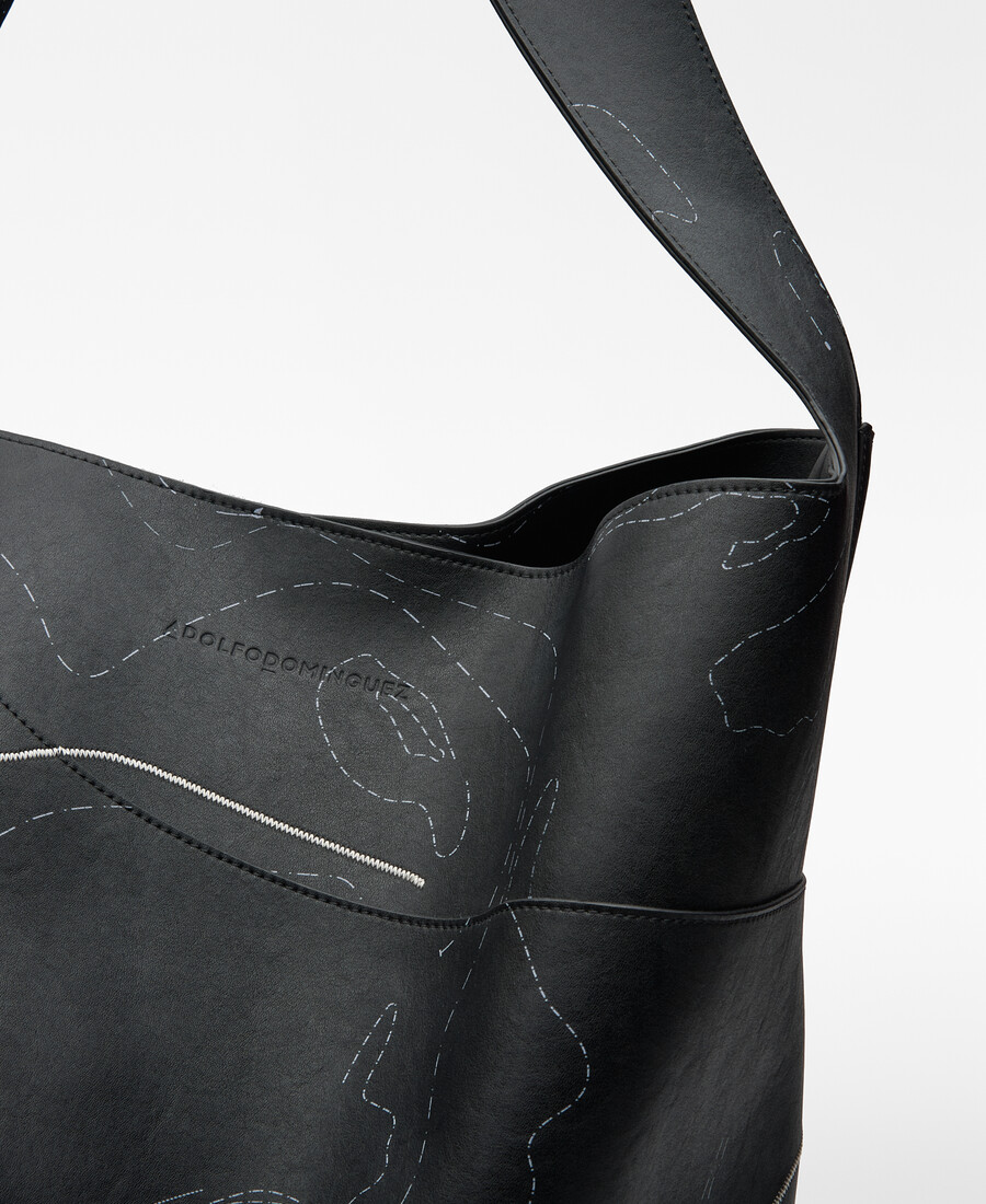 bolso shopper maxi desestructurado para hombre