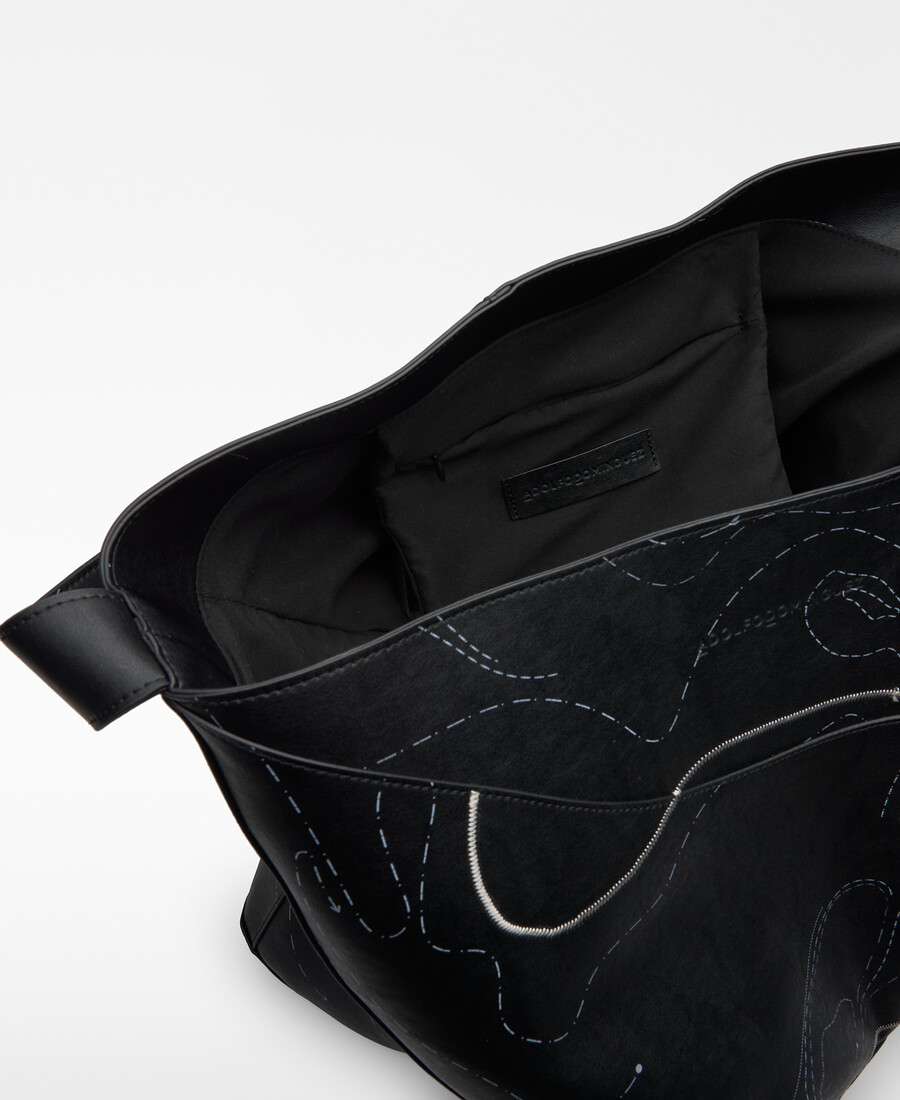 bolso shopper maxi desestructurado para hombre