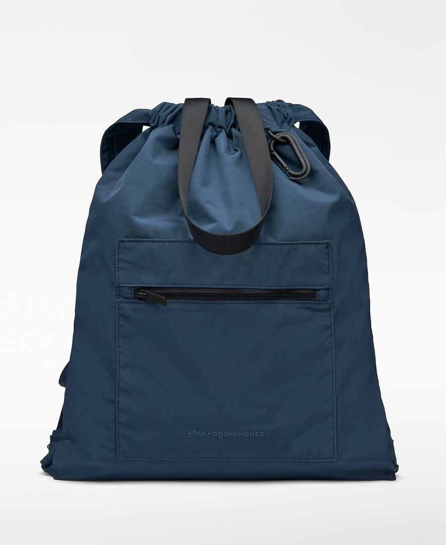 mochila con cordón para hombre
