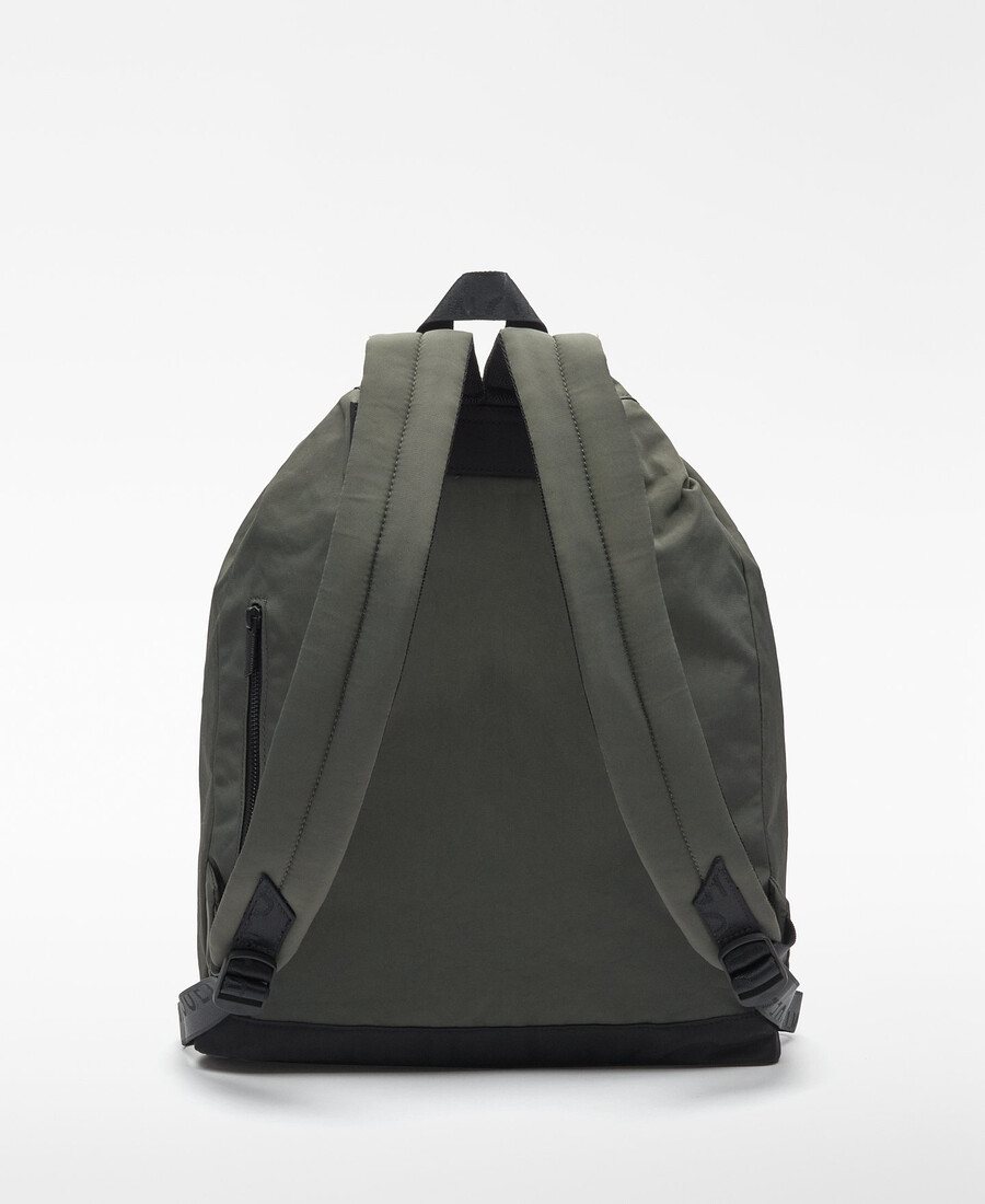 mochila de nailon con cordón para hombre