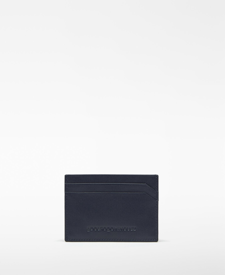 tarjetero de piel bicolor para hombre