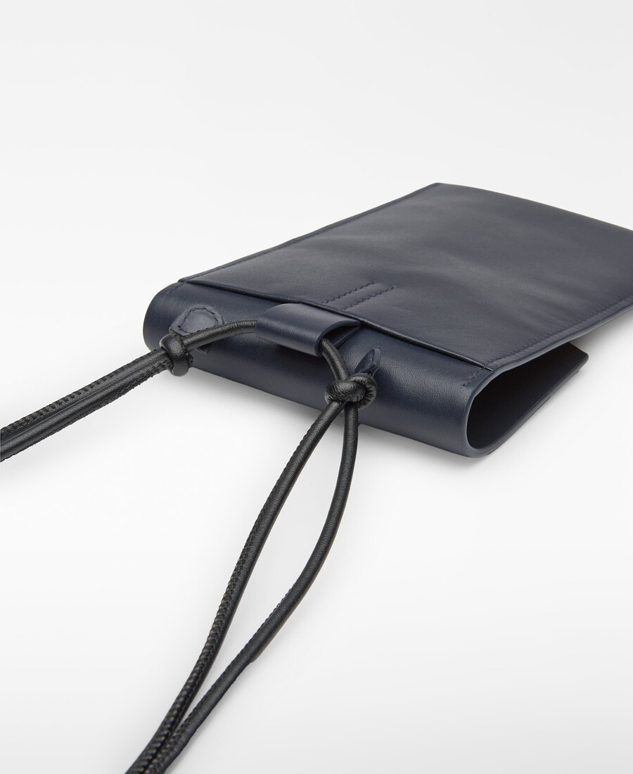 soporte para móvil de piel bicolor para hombre