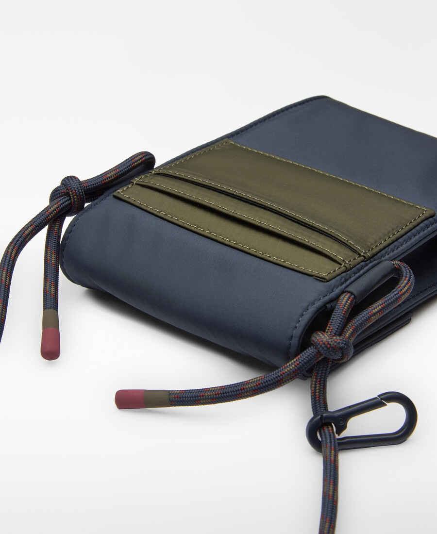 soporte de nailon para teléfono móvil con solapa para hombre