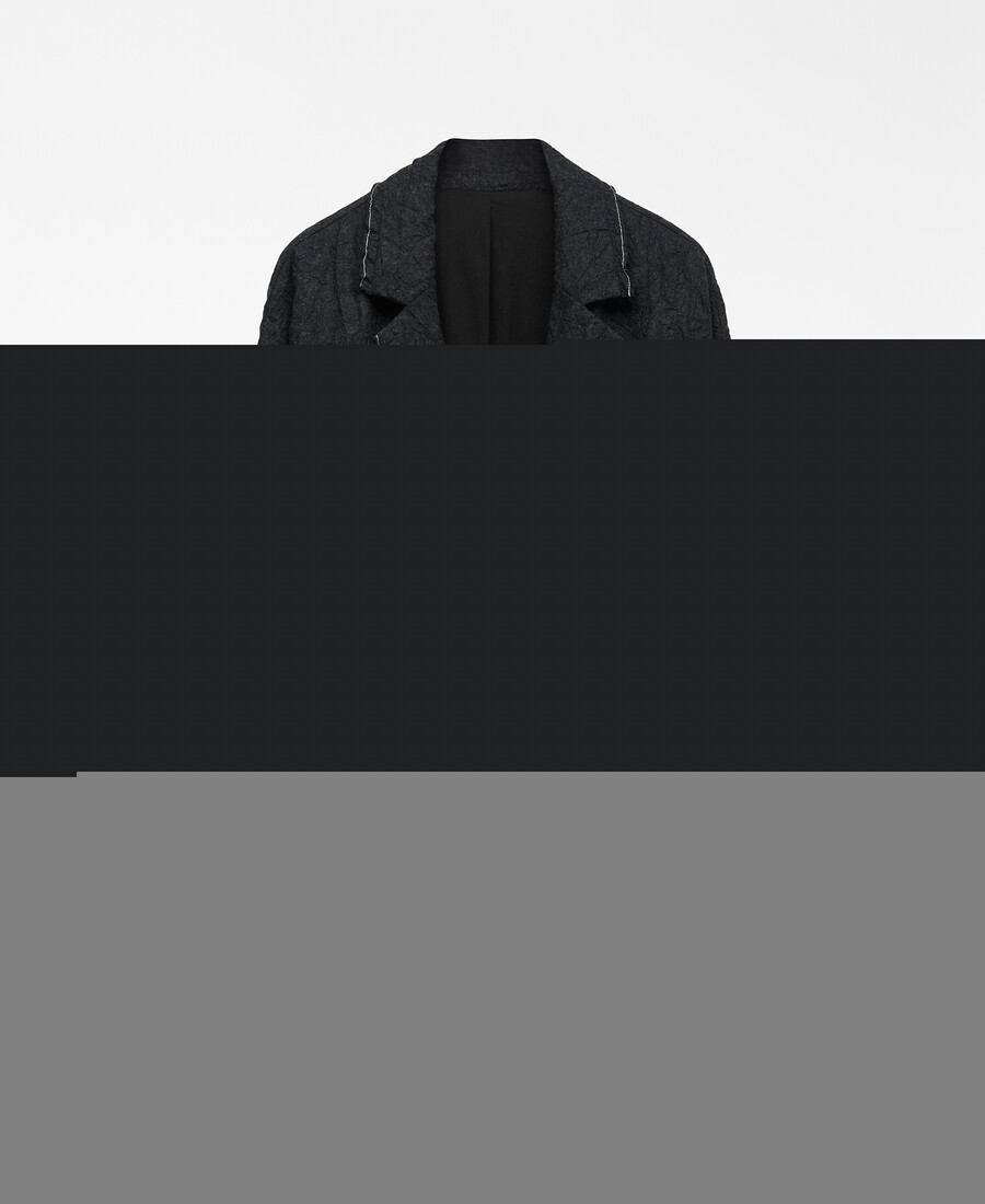 blazer arrugado de gran tamaño para hombre