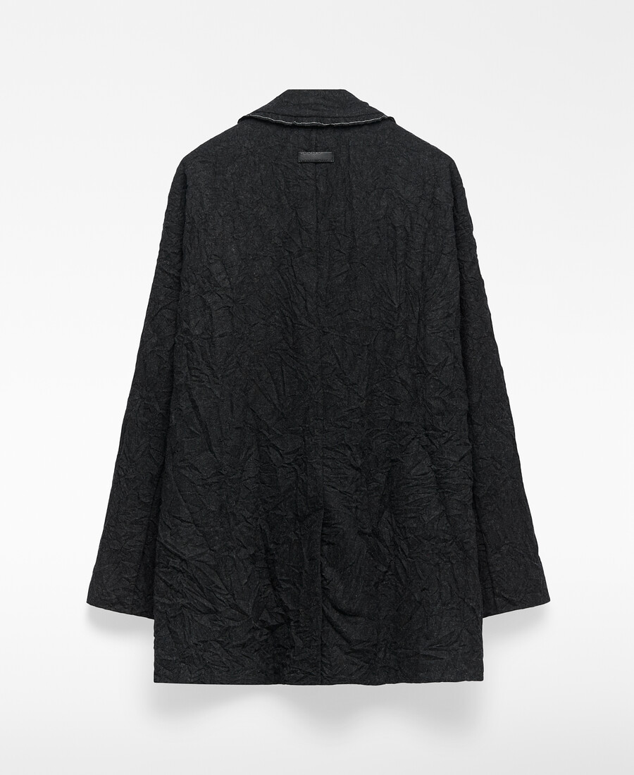 blazer arrugado de gran tamaño para hombre