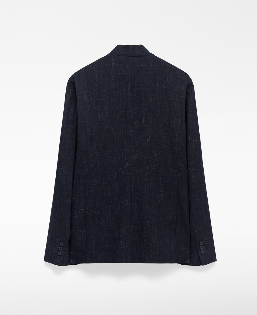 blazer estructurado con cuello mandarín para hombre