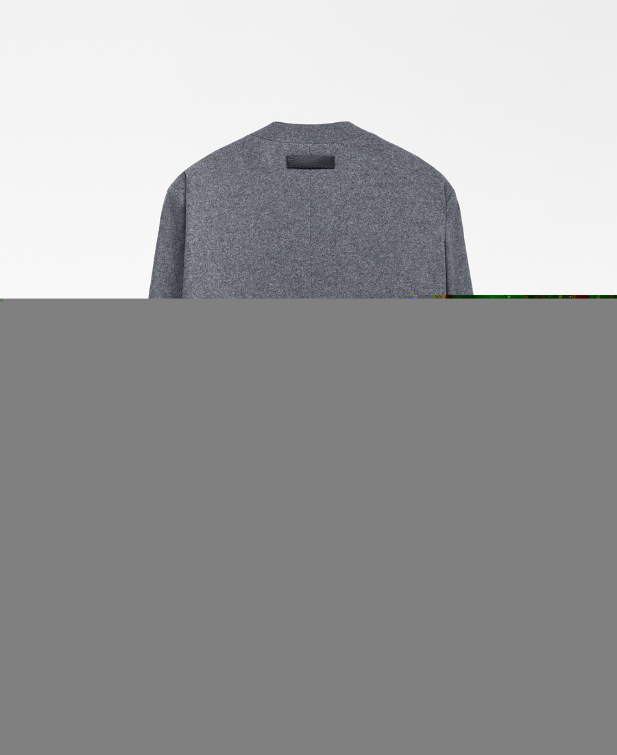 blazer de corte relajado sin solapa para hombre