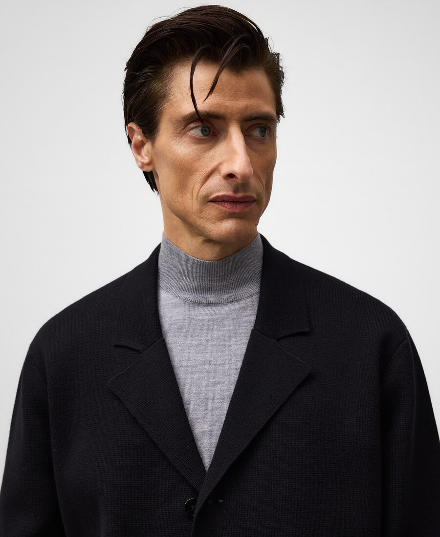 blazer de punto de corte relajado para hombre