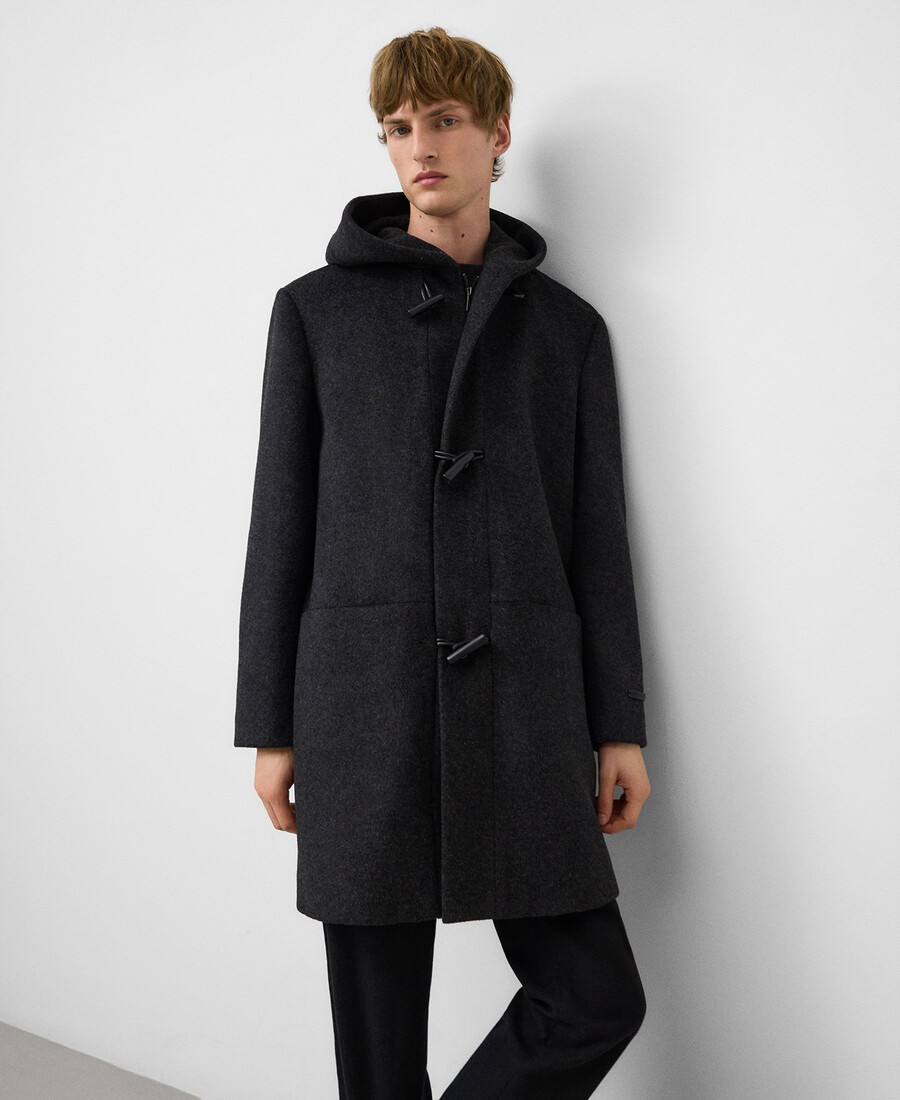trenca con capucha para hombre