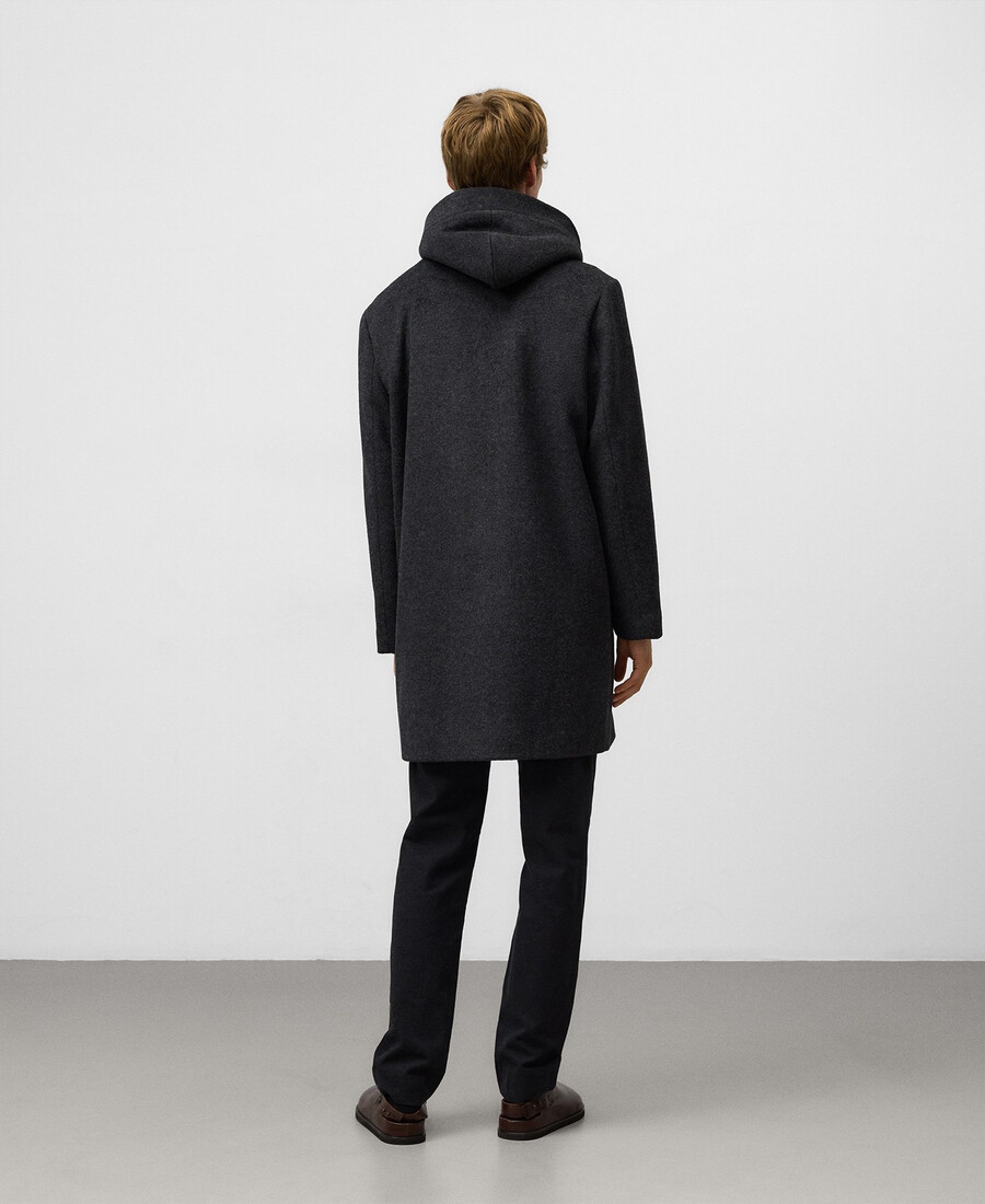 trenca con capucha para hombre