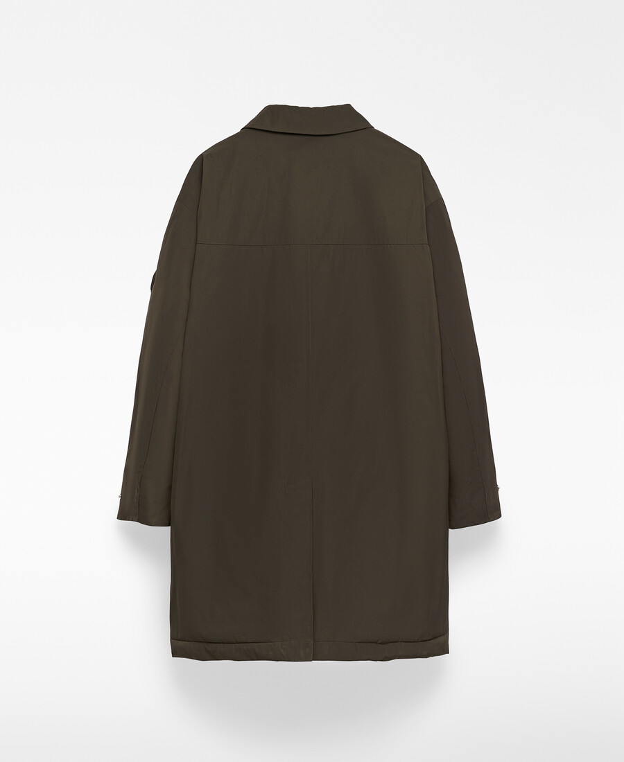 gabardina acolchada con cuello de solapa para hombre