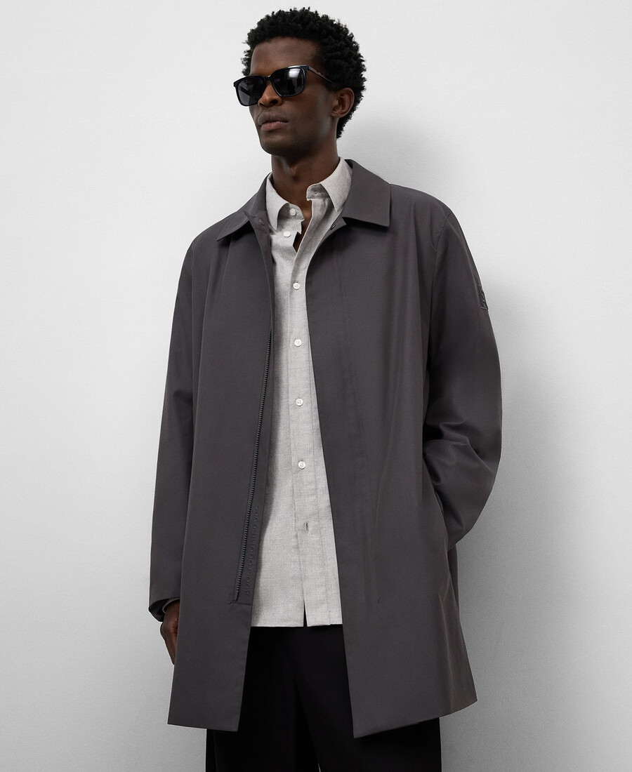 gabardina de cuello abierto para hombre