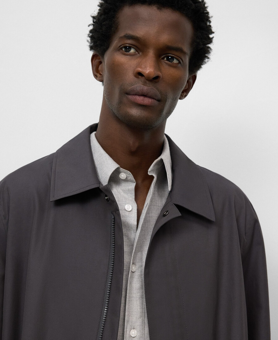 gabardina de cuello abierto para hombre