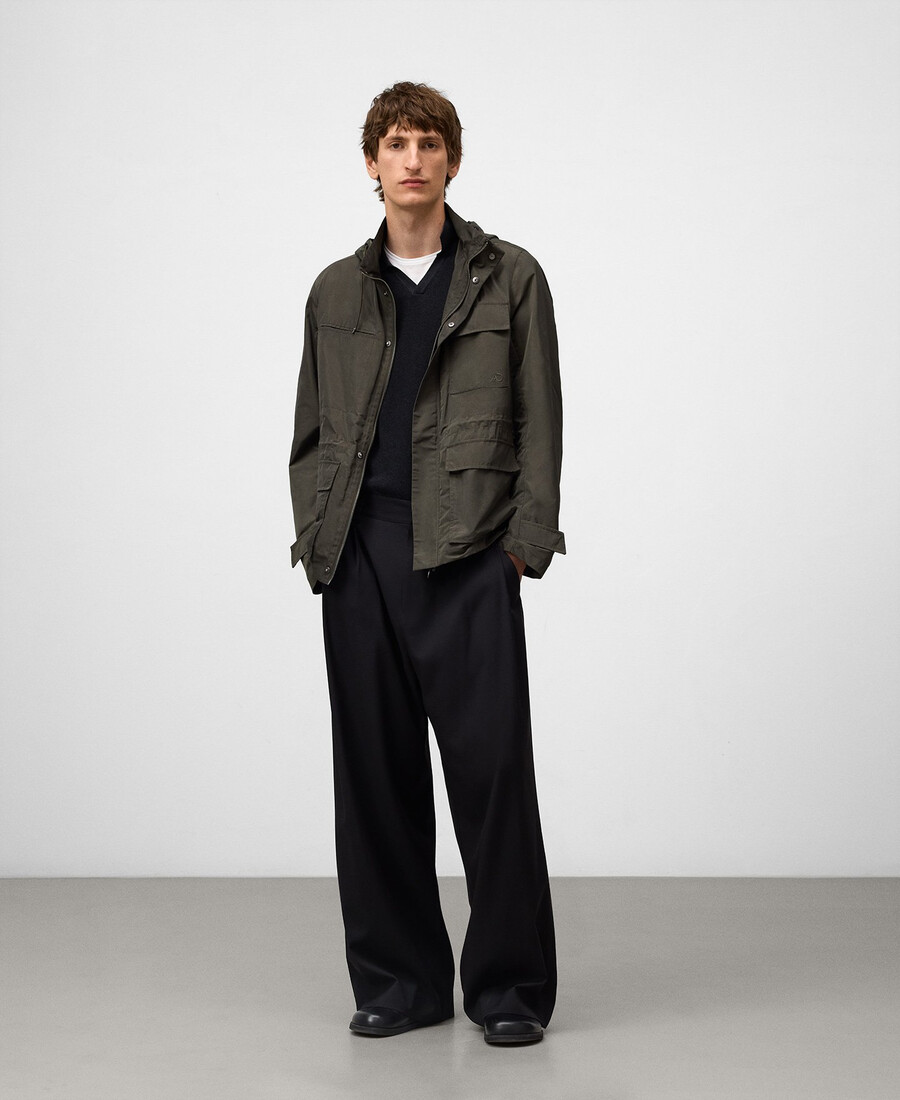 chaqueta sahariana de nailon para hombre
