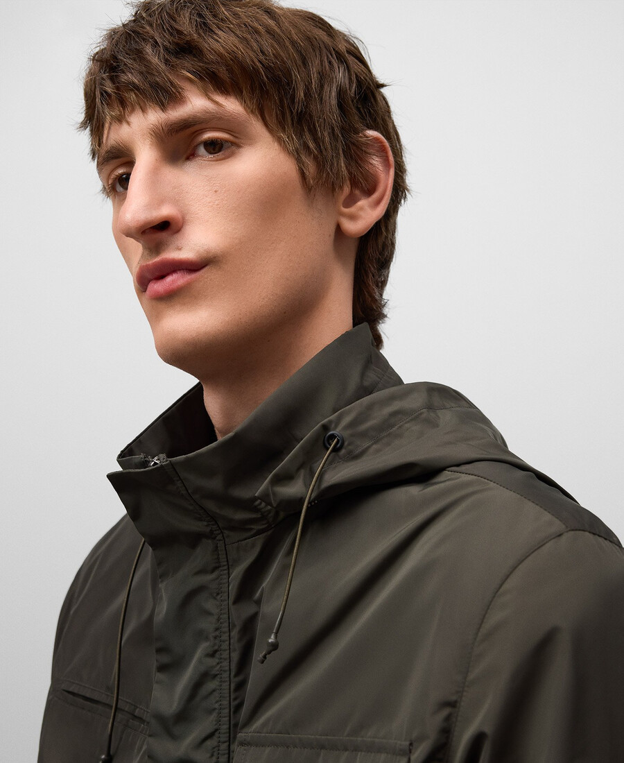chaqueta sahariana de nailon para hombre