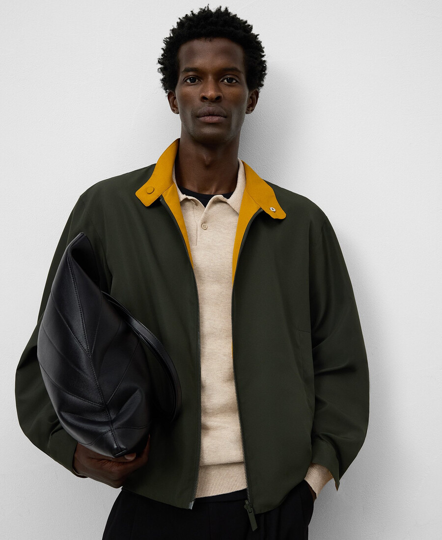 chaqueta reversible de nailon para hombre