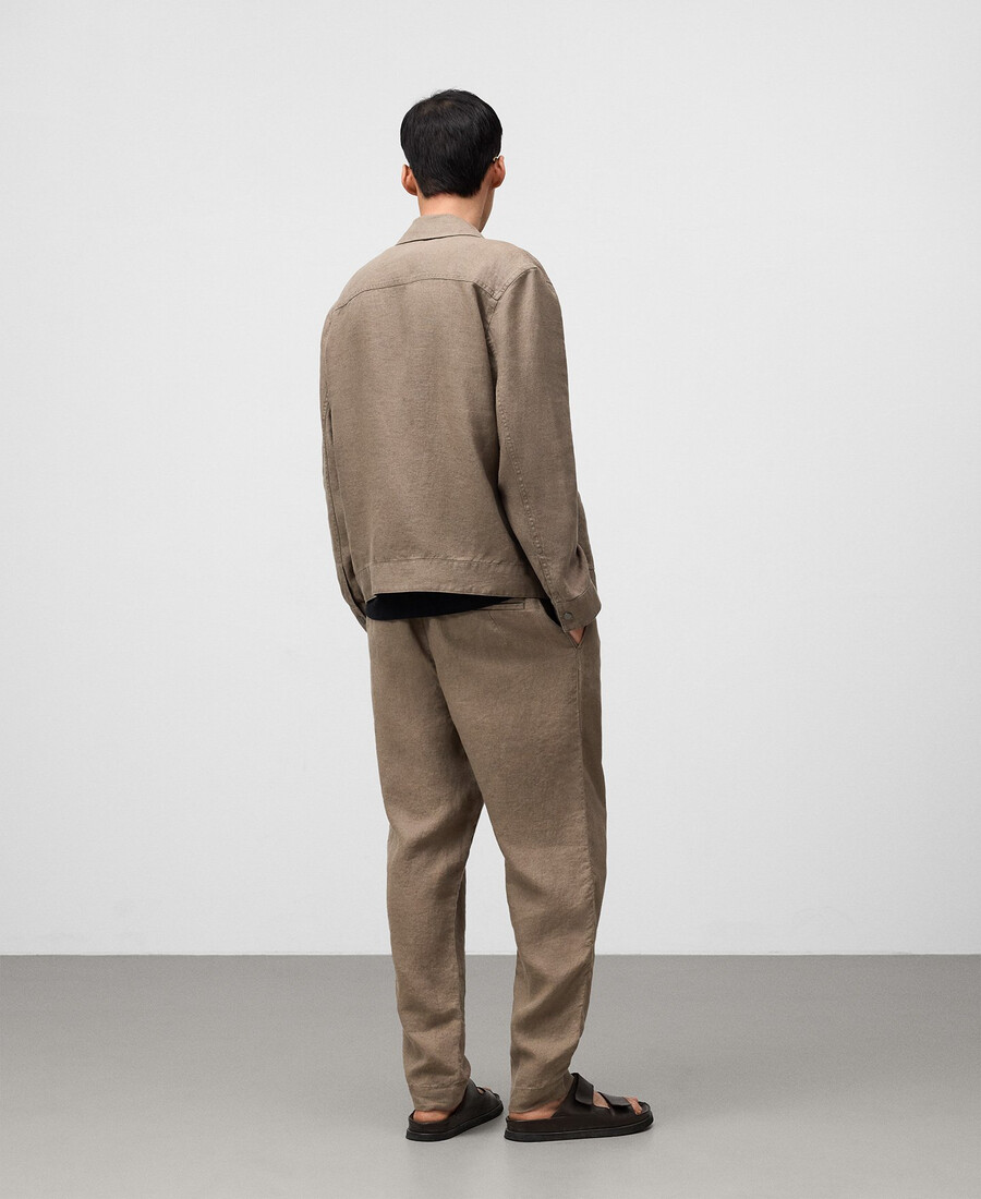 chaqueta fluida de lino para hombre