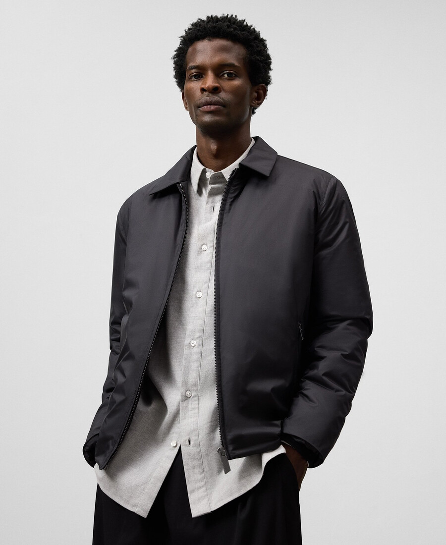chaqueta acolchada con cuello de solapa para hombre