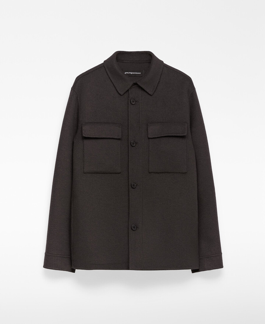 chaqueta de doble cara con cuello de solapa ma