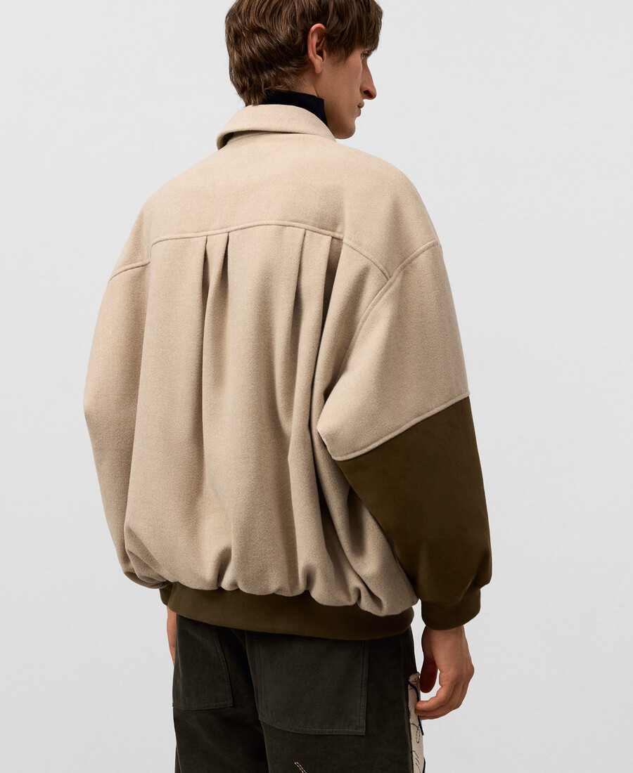 chaqueta bomber de tejido mixto para hombre