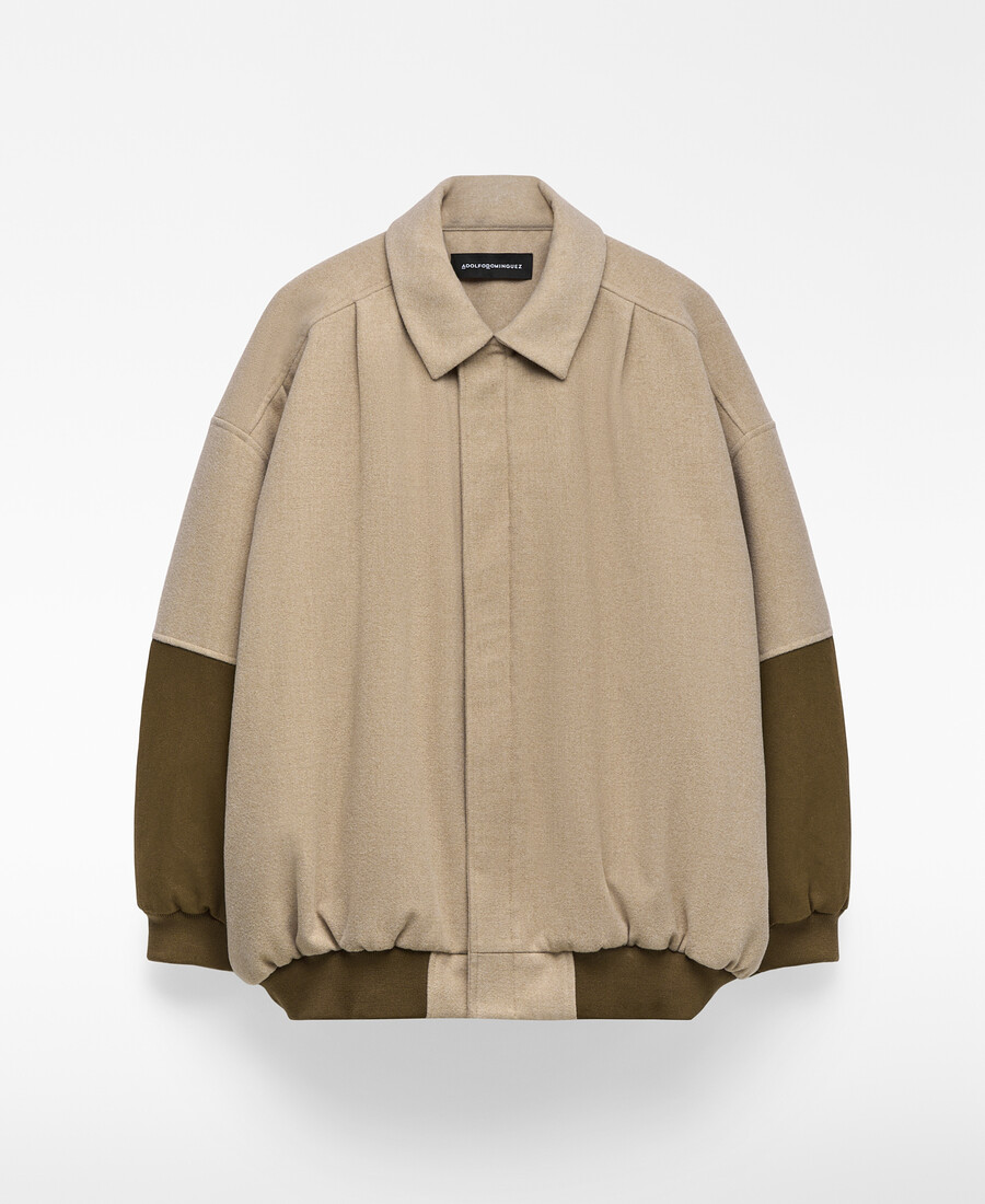 chaqueta bomber de tejido mixto para hombre