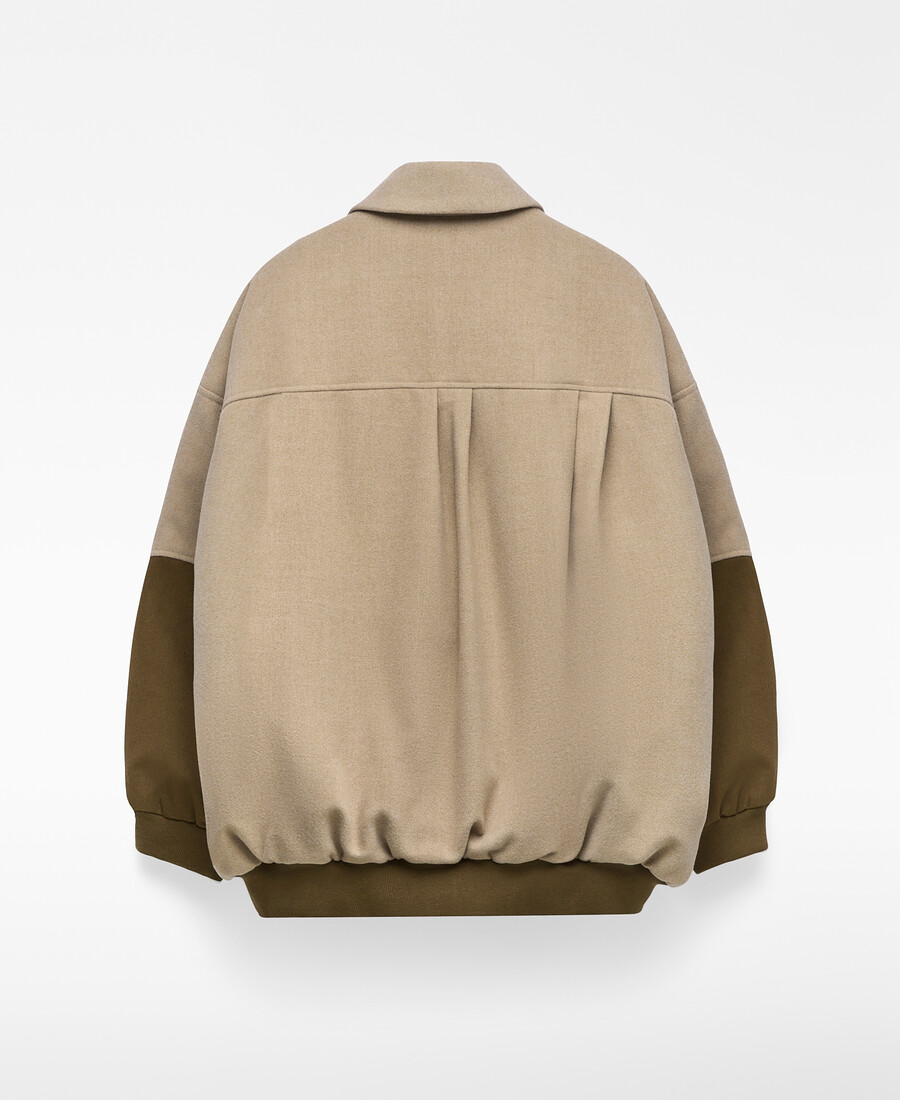 chaqueta bomber de tejido mixto para hombre