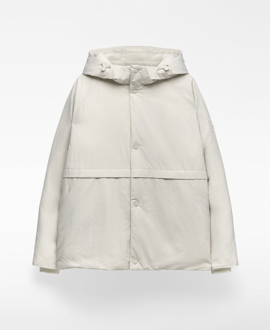 chaqueta corta acolchada con pliegues para hombre