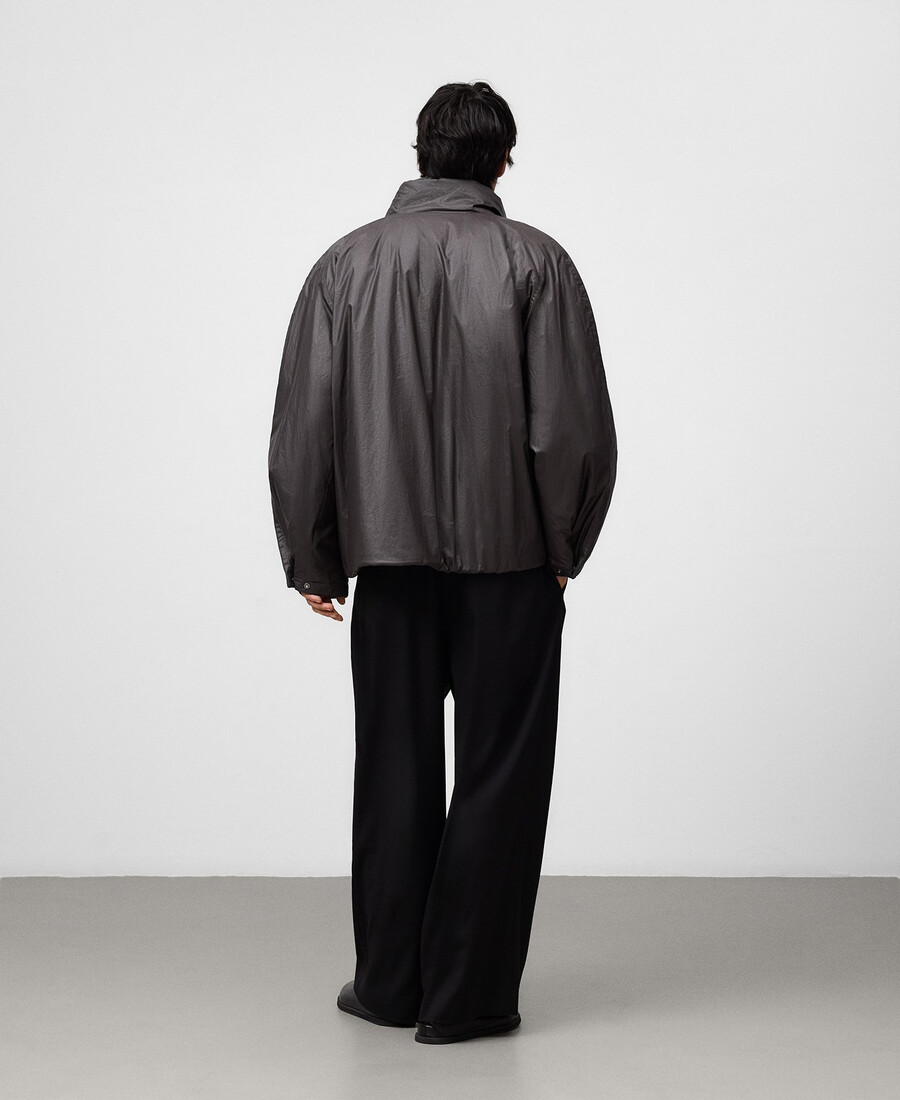 chaqueta corta efecto encerado para hombre
