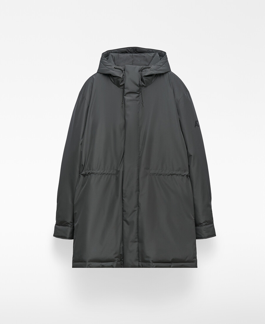 chaqueta acolchada con capucha para hombre