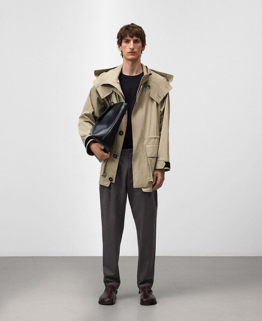 parka técnica corta hombre