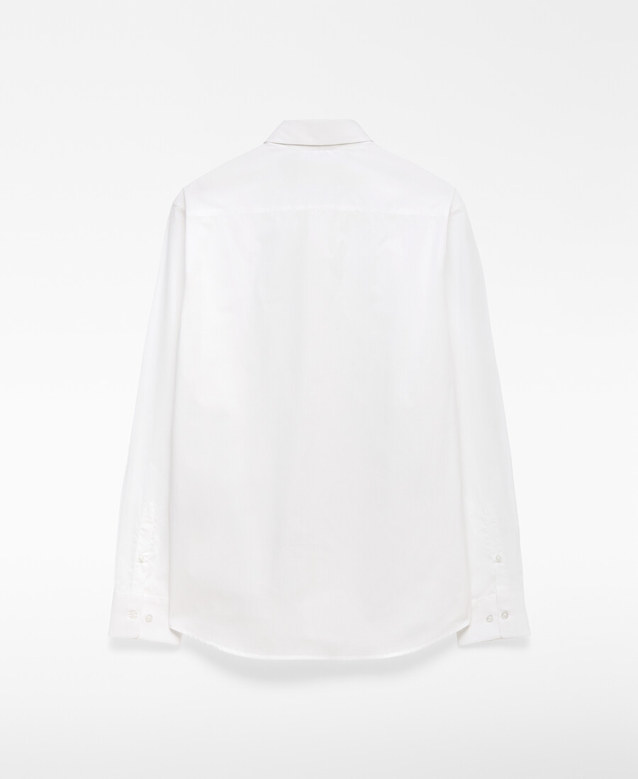 camisa de cuello abierto de corte regular para hombre