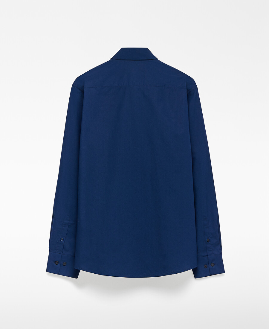 camisa de cuello abierto de corte regular para hombre