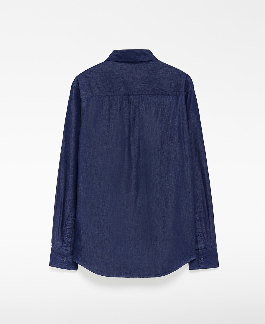camisa vaquera de algodón de corte regular para hombre