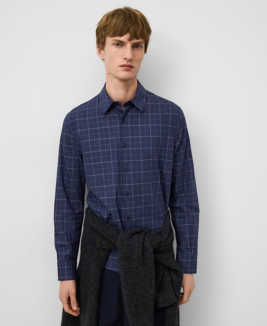 camisa de cuadros de corte regular para hombre