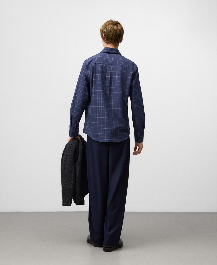 camisa de cuadros de corte regular para hombre