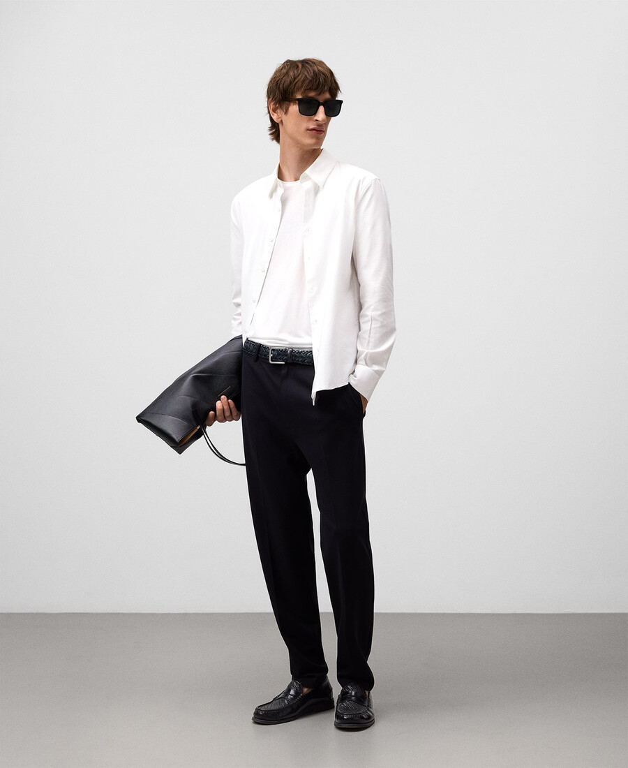camisa oxford de corte regular pinpoint para hombre