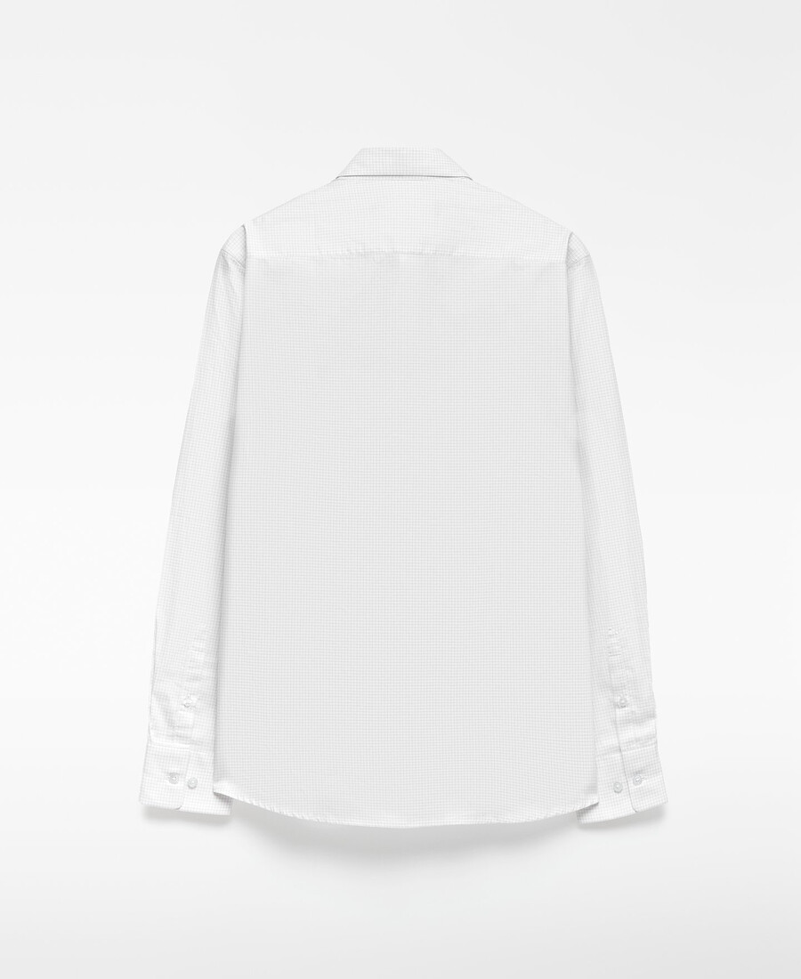 camisa de cuadros micro de corte regular para hombre