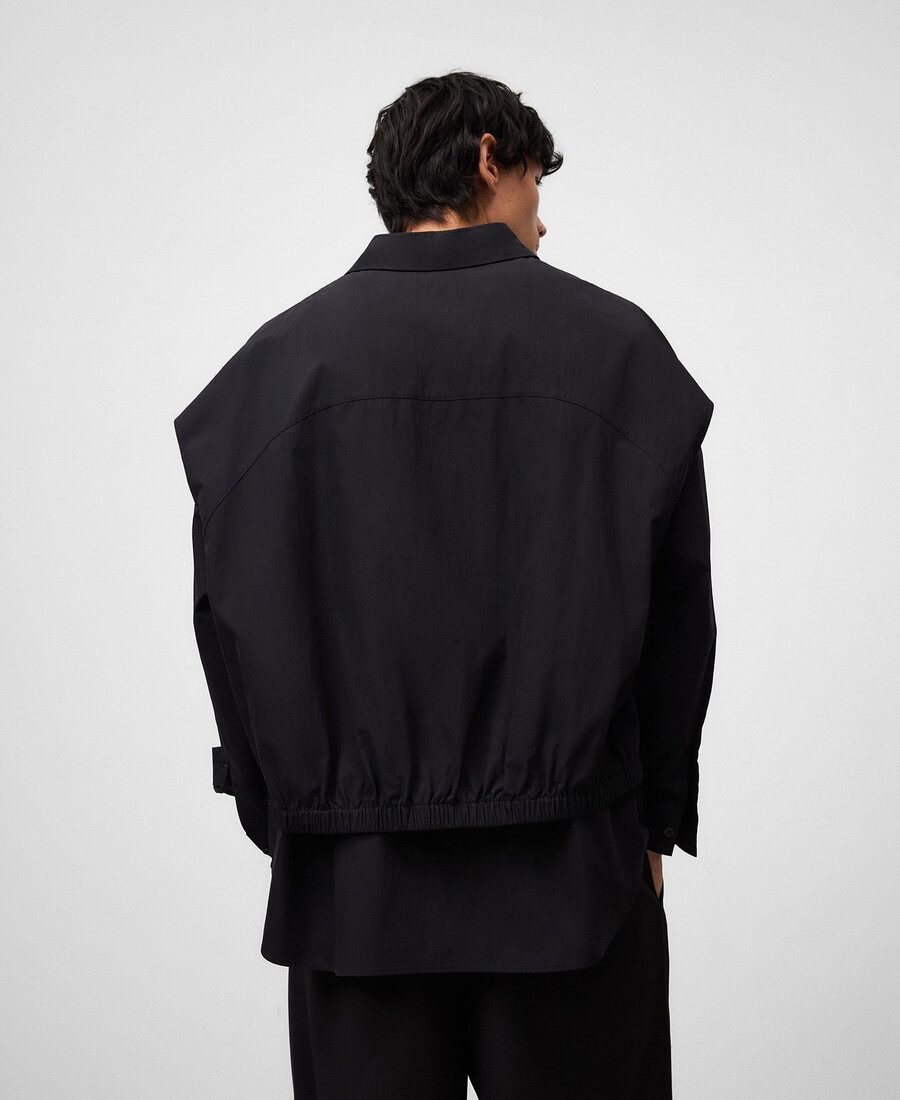 camisa oversize con panel trasero para hombre