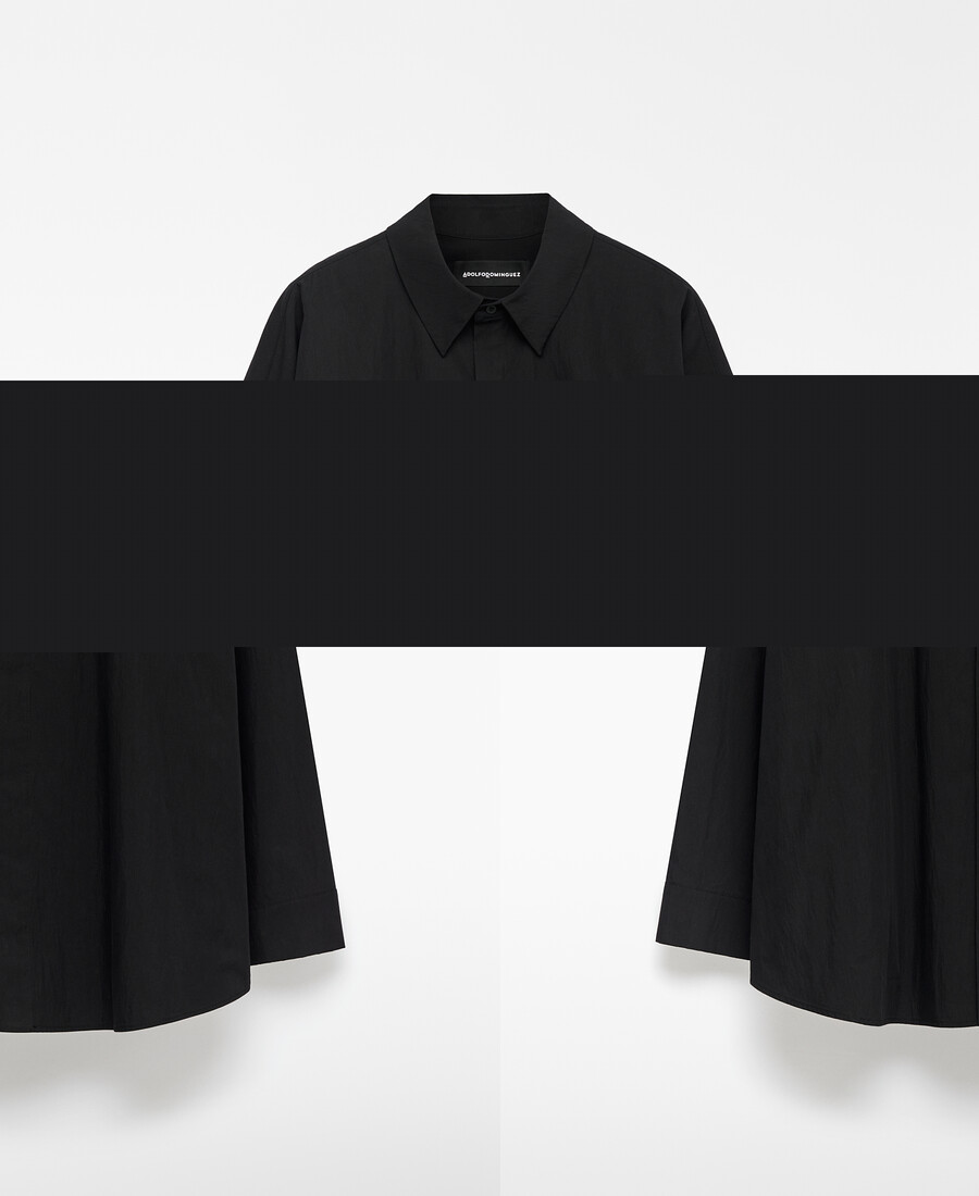 camisa oversize con panel trasero para hombre