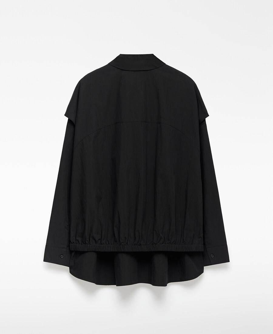 camisa oversize con panel trasero para hombre