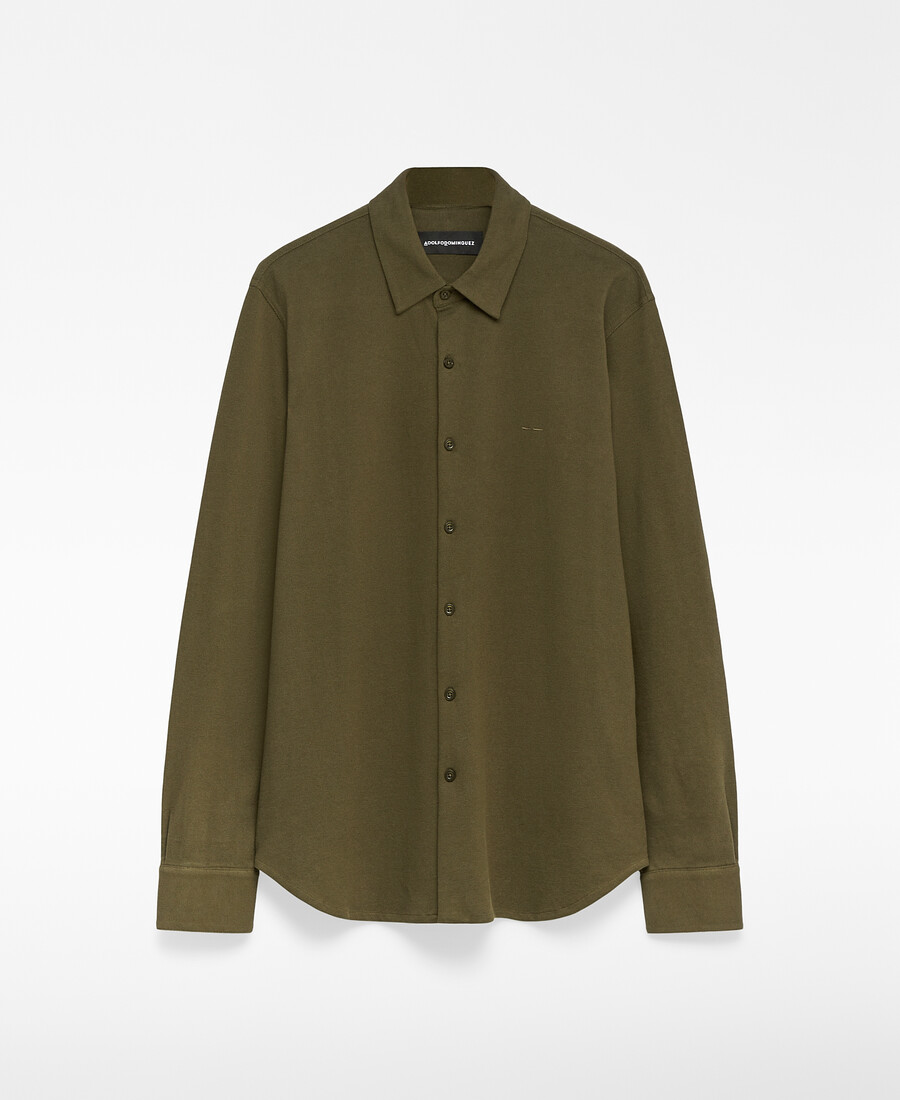 camisa de punto piqué regular fit para hombre.