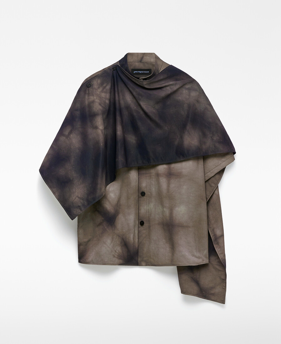 camisa tie dye con chal para hombre