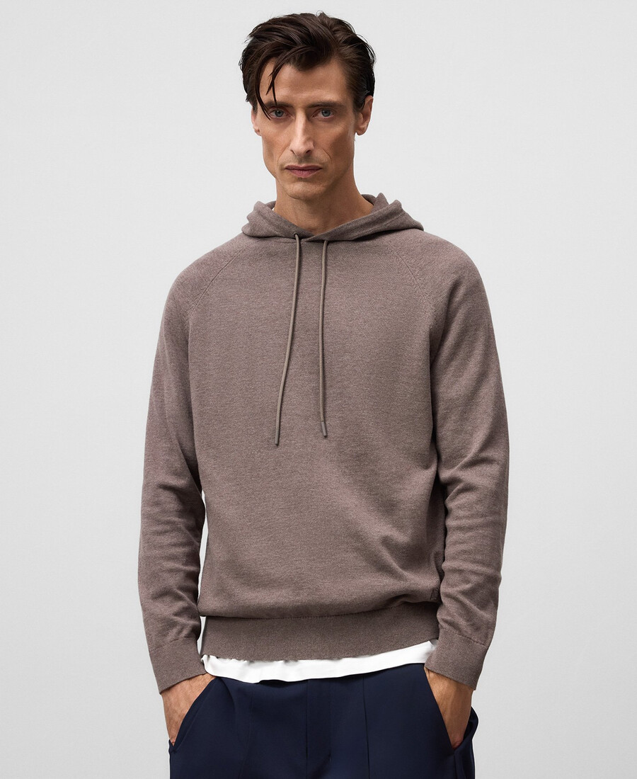 sudadera de punto de algodón orgánico para hombre