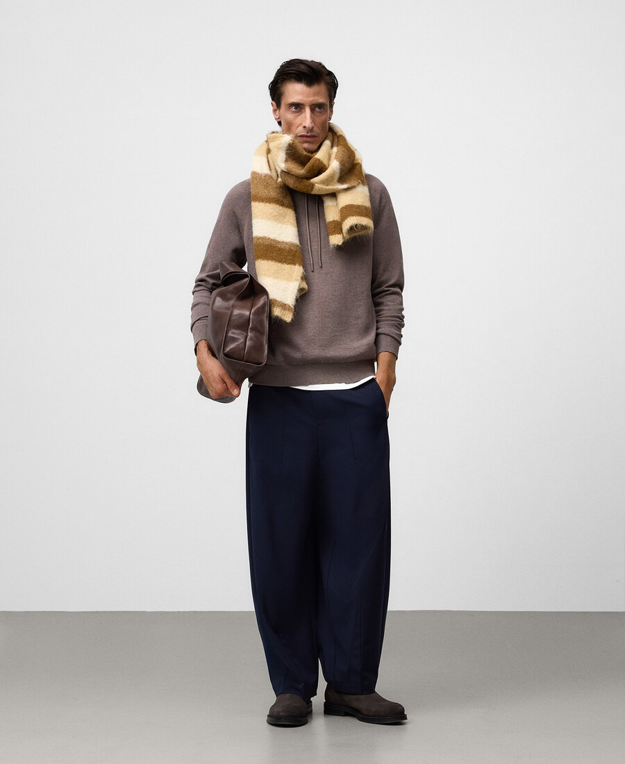 sudadera de punto de algodón orgánico para hombre