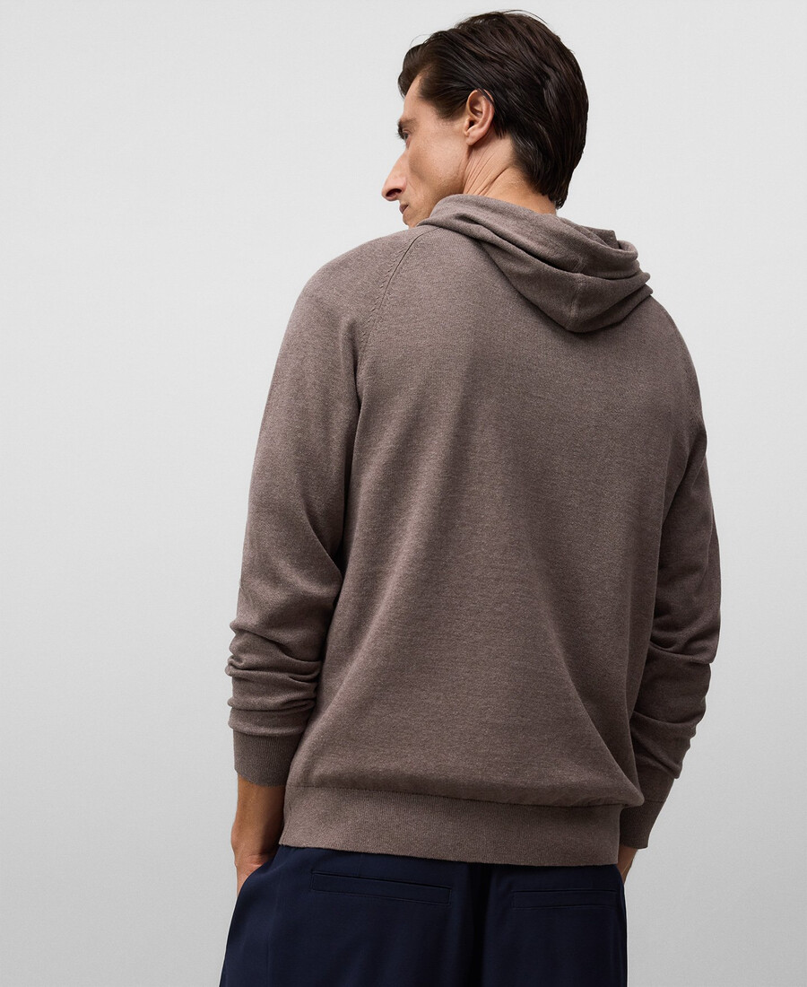 sudadera de punto de algodón orgánico para hombre