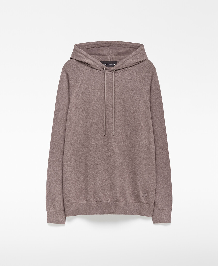 sudadera de punto de algodón orgánico para hombre