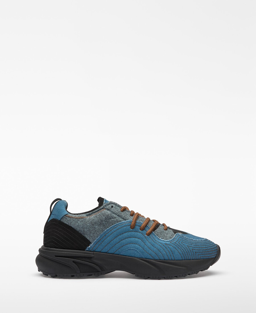 zapatilla combinada patchwork hombre