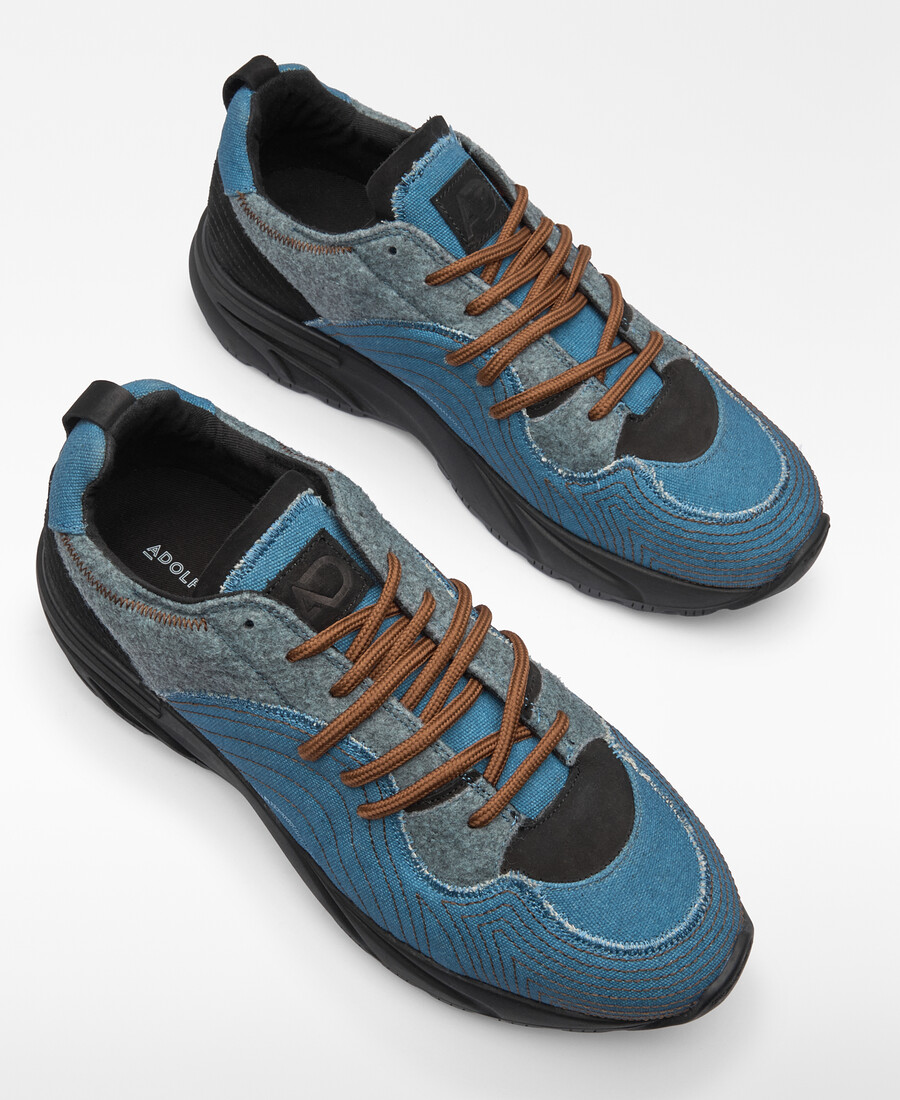 zapatilla combinada patchwork hombre