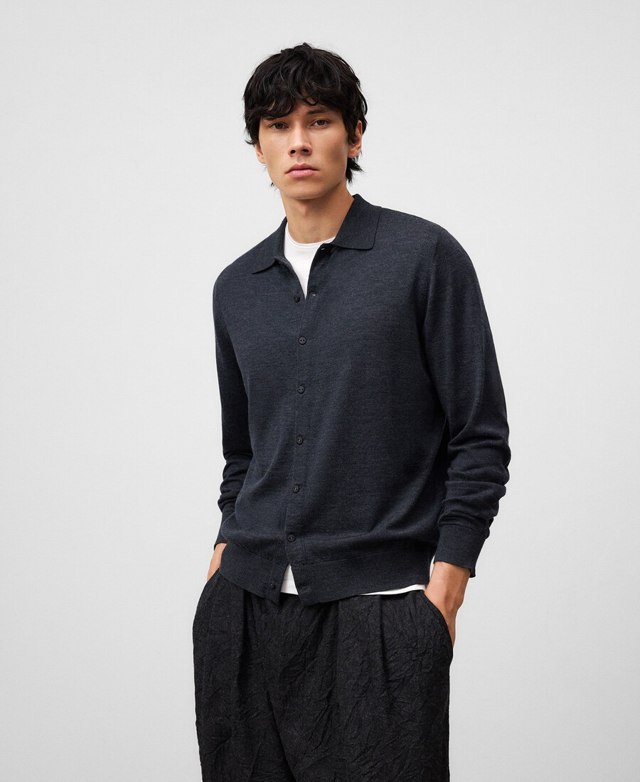 cárdigan de lana merino para hombre